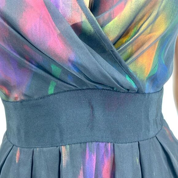 Anthropologie:Pins and Needles Shiffon Rainbow Mini Dress Size 2 - Picture 6 of 9